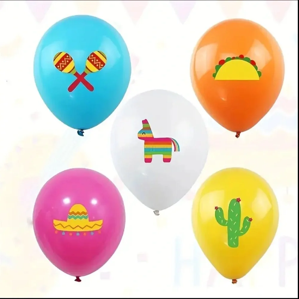 Balloon, NEW, 20 pcs., Fiesta Latex Balloons,Perfect Party Accessories 🎈🌵